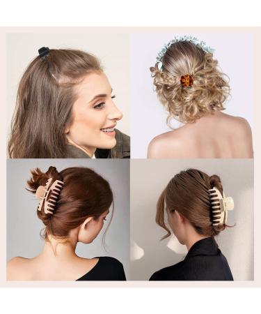 8 Pcs 4.3 inch Hair Claw Clips Set - Matte Finish Neutral Hair Accessories for Women and Girls - Buy Online on GoSupps.com