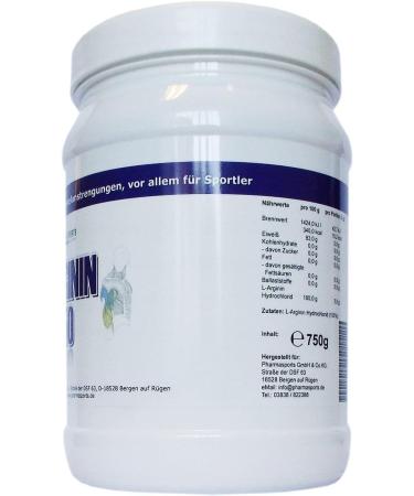 L-Arginine 750 Powder - Premium Quality Plant Fermentation - 750g Can - International Shipping Available - Buy Online on GoSupps.com