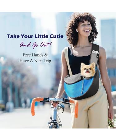 Pawaboo Dog Carrier Bag | Adjustable Pet Shoulder Bag for Travel | Light Blue | Perfect for Outdoor Walks - Buy Online on GoSupps.com