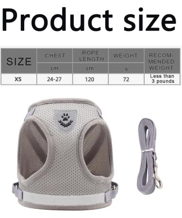Kitten Harness and Lead Set Kitten Harness Cat Harness Cat Leash for Walking Escape Proof Puppy Kitten Vest Harnesses for Small Dogs Animals Rabbit/Mouse/Cats Cat Collar XS Grey - Buy Online on GoSupps.com