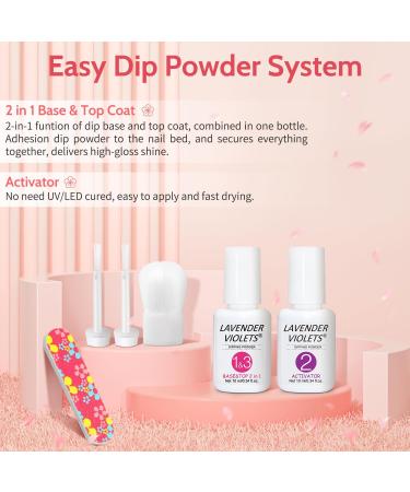 Lavender Violets 12 Pcs Dip Powder Nail Kit Starter 6 Colours Yellow Bright System Free Orange Temperature Change Dipping Powder System Liquid Set with Base & Top Coat Activator Nail Art Manicure M206 Amber - Buy Online on GoSupps.com