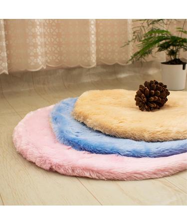 Soft & Warm Round Pink Pet Sleeping Pad - Slip-Resistant Washable Cat Bed Mat with Canvas Bag - Perfect for All Seasons - Buy Online on GoSupps.com