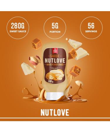 All-Nutrition Nutlove White Peanut Choco Sauce - Sugar-Free Dessert Syrup Fat-Free & Low-Calorie - 280g - Buy Online on GoSupps.com