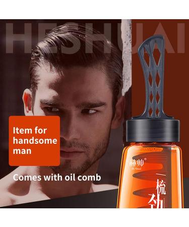 Richolyn Hair Styling Gel Oil Based Hair Styling Comb Hair Styling Cream for Men -Sculpting Paste Structured Look 2-in-1 Hair Wax Gel with Comb - Buy Online on GoSupps.com
