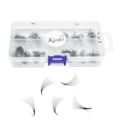 Premade Fans Lash Extensions by Kordes - Mix Size 10 to 13mm - For Professional Use - Promade Volume Eyelash Extensions (7D D Curl)