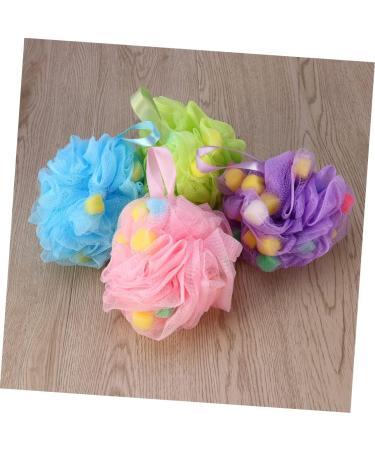 Housoutil 4pcs Bath Sponge Set - Exfoliating Shower Loofah Body Puff & Bath Balls for Spa-like Experience - Ideal for All Ages - Buy Online on GoSupps.com