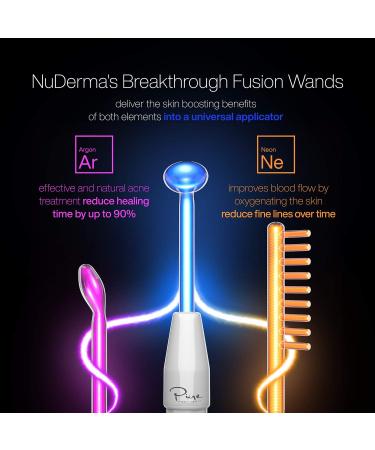 4-Piece Fusion Wand Accessory Set for NuDerma - Neon & Argon Glass Applicators - High Frequency Upgrade | Compatible with NuDerma Systems - Buy Online on GoSupps.com