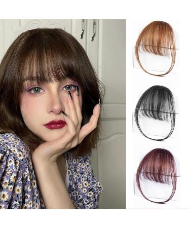 Bangs Hair Clip Clip in Air Bangs Synthetic Hair Extensions One Piece in Fringe Natural Flat Air Bangs with Temples Thin Fake Fringes Invisible Natural Neat Hair Bang Accessories for Women Girls Bangs 15cm Dark brown - Buy Online on GoSupps.com