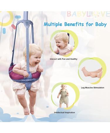 IECOPOWER Doorway Jumper - Durable Baby Bouncer & Swing with Steel Spring - Adjustable Seat Bag - Easy Installation - Ages 6 Months + (Red) - Buy Online on GoSupps.com