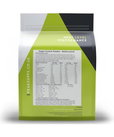 Organic Butterscotch Flavoured Vegan Protein Powder - 3kg Pea Protein Isolate, Hemp Protein, Inulin (FOS) - Buy Online on GoSupps.com