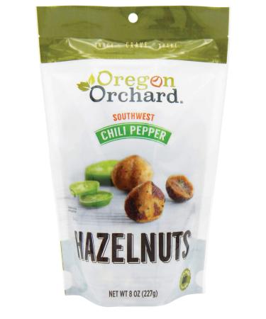 Oregon Orchard Southwest Chili Pepper Roasted Hazelnuts Spicy Nuts Keto 8oz Bag (Pack of 2) Healthy Snacks Gluten Free Filberts Southwest Chili Pepper 8 oz (Pack of 2)