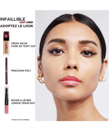 L Or al Paris - Precision Felt Eyeliner - Ultra Fine Tip - Water Resistant & Transfer-Free - Infallible Grip Precision Felt Liner - Shade: Brown - 6.3 g - Buy Online on GoSupps.com