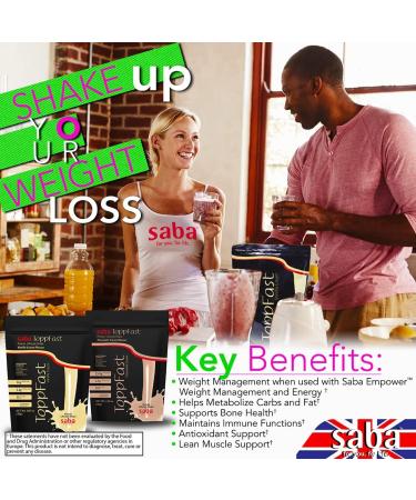 Saba ToppFast Weight Management Nutrition - Low-Fat Low-Carb Vanilla Blend with Proteins Herbs Vitamins & Antioxidants for Optimal Health - Buy Online on GoSupps.com