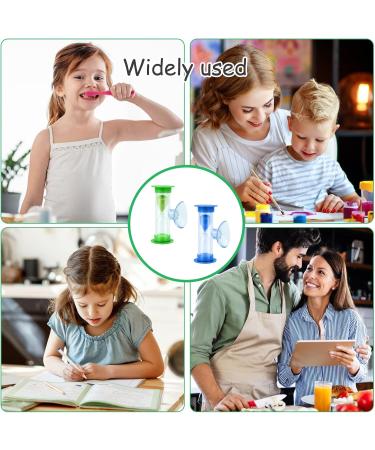 Buy 2PCs Hourglass Toothbrush Timer with Suction Grip - 2 Minutes Countdown for Kids | Perfect for Brushing Cooking and Games - International Shipping Available! - Buy Online on GoSupps.com