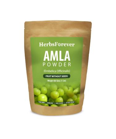 HerbsForever Amla Fruit (Seasonal Fresh No Seeds) Indian Gooseberry-SUPERFOOD ANTIOXIDANTS Vitamin C | Wild Harvested -Non GMO Vegan- 2X Potency | Ultra Clean | Steam Sterilized|16oz-1LBS|BPA Free 454_GMS