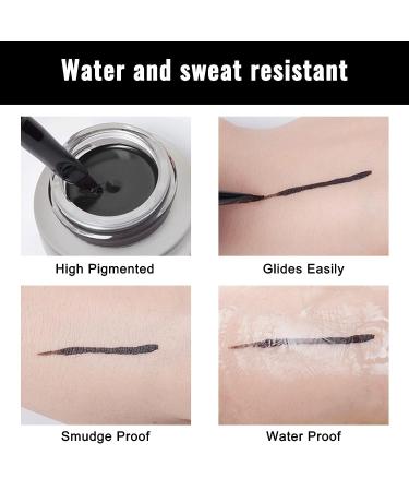 Erinde Red Gel Eyeliner - Waterproof Long Lasting Cream Gel Pot | Smudge-Proof & Water-Resistant Eye Liner Makeup with High-Intensity Pigments - Includes 2 Brushes - Buy Online on GoSupps.com