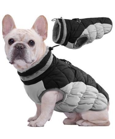 Kuoser waterproof dog coat cold weather winter warm jacket for small medium -sized dogs cozy dog sweater with fleece lined reflective puppy winter vest pet clothing m black - Buy Online on GoSupps.com