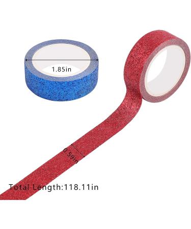 DIY Glitter Washi Tape Set - 12 Rolls Sparkle Decorative Masking Tape for Art & Crafts (Dark) - Buy Online on GoSupps.com