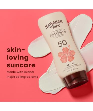 Hawaiian Tropic Sheer Touch Ultra Radiance SPF 50 Sunscreen Twin Pack & After Sun Body Butter with Coconut Oil 8oz each - Buy Online on GoSupps.com