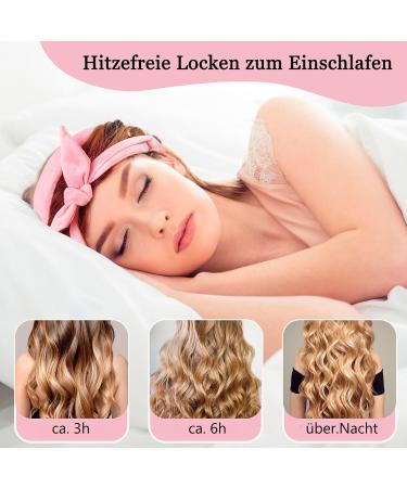 Heatless Hair Curler Set - 60 Extra-Long Curlers for Overnight Curls | Perfect for Medium to Long Hair | DIY Pink Hair Bands - Buy Online on GoSupps.com