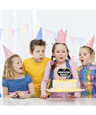 Graduation Cake Picks Grad Cap Cake Toppers Grad Cap Cupcake Picks Graduation Cap Diploma Cupcake Picks Graduation Cake Pick Decoration High School Neamou Black - Buy Online on GoSupps.com
