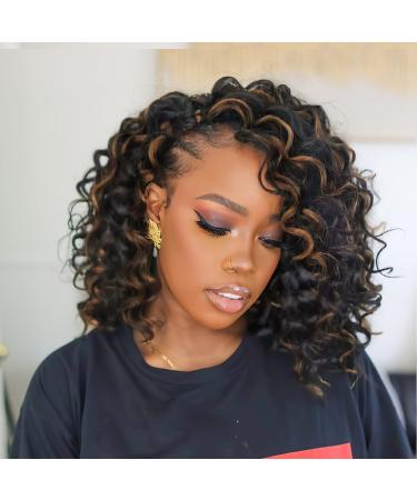 Toyotress Ocean Wave Crochet Hair - 9 Inch 8 Packs Black Mix Brown Crochet Braids Deep Twist Synthetic Braiding Hair Extensions (9 Inch P30-8P) 9 Inch (Pack of 8) P30 - Buy Online on GoSupps.com