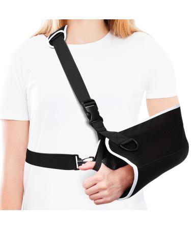 Healifty Arm Sling Shoulder Immobilizer Built- in Cartilage Plate Improved Rotator Cuff Support Brace Ergonomically Designed Sling for Arm Injury Broken Dislocated Fracture Strain As Shown
