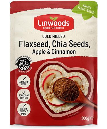 Linwoods Milled Flax Chia Seed Apple & Cinnamon 200g 1 200 g (Pack of 1)
