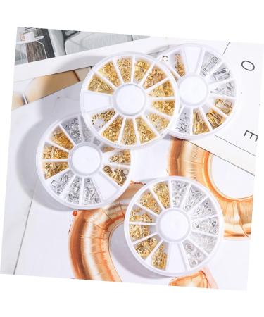 minkissy 6 Boxes DIY Fingernail Patch Manicure Accessories Rhinestones Clay Flower Accessories Bride Appliques Embellishments Nail Decor Gold Decor Rivet Decoration Flash 3d Metal Nail - Buy Online on GoSupps.com