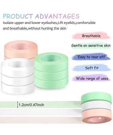 9 Rolls Eyelash Extension Tape with 60 Pairs of Under Eye Gel Pads - Breathable Fabric Lash Tape for Eyelash Extensions - Beauty Tool Set - Buy Online on GoSupps.com