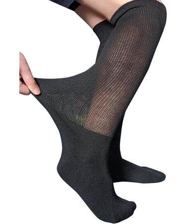 Extra Wide Lymphedema Bariatric Knee High Sock Liners for Air Cam Walkers & Orthopedic Boots - Black 2 Pairs - Unisex Size - Buy Online on GoSupps.com