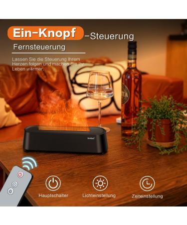 JEEBEL Aroma Diffuser with Remote Control - 7 Flame Effect 3 Fog Modes 4 Timer Settings - 200ml Essential Oil Humidifier for Bedroom & Office - 7 Colors Aromatherapy - Buy Online on GoSupps.com