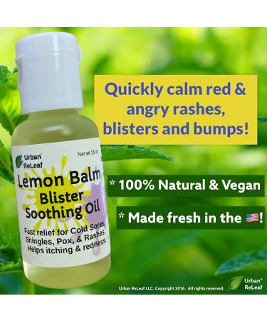 Urban ReLeaf Lemon Balm - Fast Relief for Blisters, Rashes, Bumps, and Bug Bites | 100% Natural | Made Fresh in the USA - Buy Online on GoSupps.com