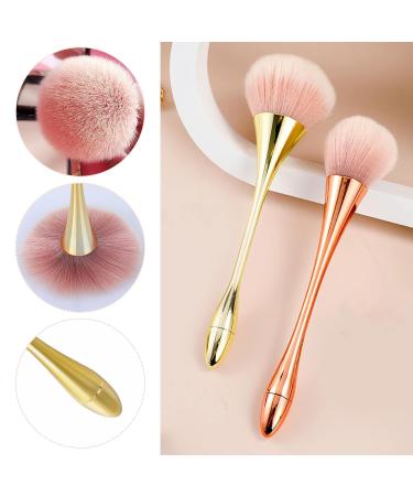 Prasacco Blush Brushes Set - 2 Soft Fluffy Makeup Brushes for Primers Blush & Highlighter | Gold & Rose Gold | Professional Face Brushes for Flawless Application - Buy Online on GoSupps.com