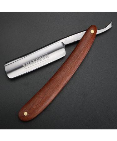 Xuan FENG Zambian Bloodwood Folding Razor - Tempered Steel High Hardness & Sharp Straight Razor for Men - Premium Quality Shaving Tool - Buy Online on GoSupps.com