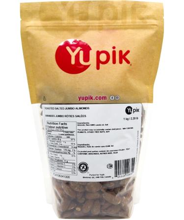 Yupik Roasted Salted Jumbo Almonds 1 kg Kosher Gluten-Free Large Almonds Seasoned Nuts Lightly Roasted Salty Flavor Source of Fiber & Protein Crunchy Savory Snacks - Buy Online on GoSupps.com