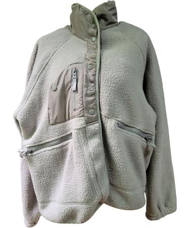 Hanxiulin Women's Fleece Jacket - Plush Cuddly Warm Winter Trench Coat - Reversible Lightweight Gray - Perfect for Outdoor Transition - Buy Online on GoSupps.com