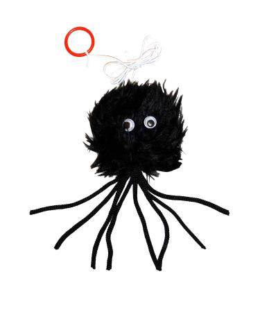 Classic Pet Products Furry Spider Cat Toy Black
