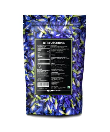 Blue Tea - Butterfly Pea Flower Tea 2.11 Oz (200 Cups) | Farm Packed for Freshness | Natural Food Coloring for Iced Tea, Cocktails, Mocktails | Clitoria Ternatea - Caffeine-Free, Vegan, Non-Toxic | Premium Zipper | Great Gift Option - Buy Online on GoSupps.com