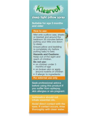 Klearvol Sleep Tight Pillow Spray (100ml) - Natural Vapours for Sweet Dreams - Buy Online on GoSupps.com
