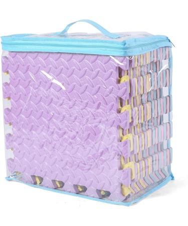 Tamiplay 16Pcs Foam Play Mat Set with Storage Bag - Soft Interlocking Floor Mats for Baby - Solid Colored Foam Puzzled Exercise Mats (Pink/Purple/Yellow/Light Blue) - Buy Online on GoSupps.com