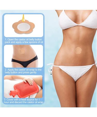 lasuroa 60 Pcs Plum Blossom Castor Oil Pack Wrap for Belly Button Self-Adhesive Disposable Spunlace Cloth Castor Oil Belly Button Patch with Cotton Oils Not Included (Skin Color) - Buy Online on GoSupps.com