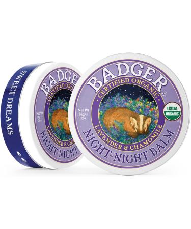 Badger Night Night Balm - Chamomile & Lavender Organic Sleep Balm for Kids - 2 oz - Buy Online on GoSupps.com