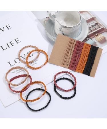 Lolalet Boho Hair Ties Bracelet for Women - 16 Pcs Soft Braided Elastics Bands for Thick & Thin Hair - No Pull Ponytail Holder - Style A - Buy Online on GoSupps.com