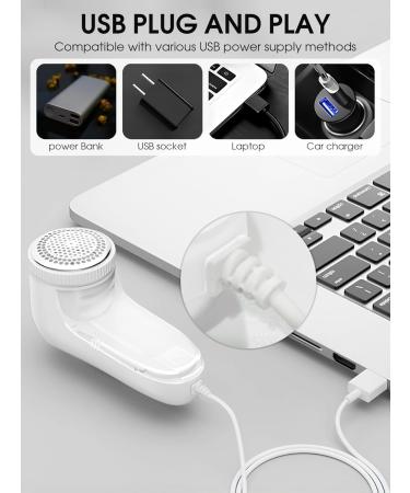 Electric Lint Remover - Wasaga Fabric Razor for Clothing Sweater Bobble & Hair Bale Cutter | Fast & Effective Pilling Solution (White) - Buy Online on GoSupps.com