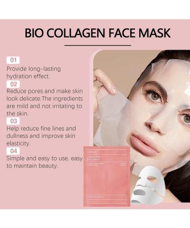 Collagen Mask - Bio Deep Collagen Face Mask - Collagen Face Mask - Anti Wrinkle Mask - Hydrating Face Masks - Face Masks Beauty for Firming Bri_ghtening Anti-Aging (6) - Buy Online on GoSupps.com