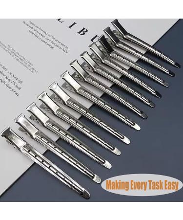 GEELBS 24 Pieces Duck Bill Hair Clips 3.5 Inch Rustproof Metal Alligator Curl Clips with Holes for Hair Styling - Buy Online on GoSupps.com