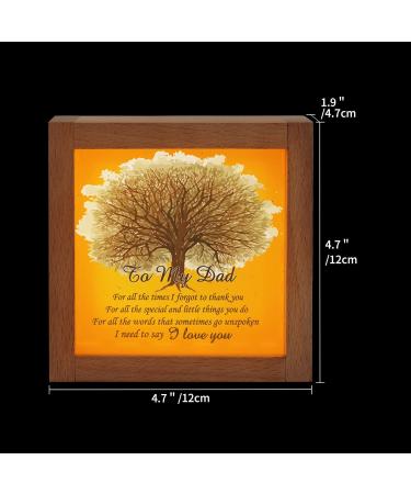 PRSTENLY Dad Birthday Gifts from Daughter Son Christmas Dad Gifts for Men Wood Night Light Gifts for Dad Thanksgiving New Year Gifts for Daddy Father's Day Presents Best Dad Gifts from Kids - Buy Online on GoSupps.com