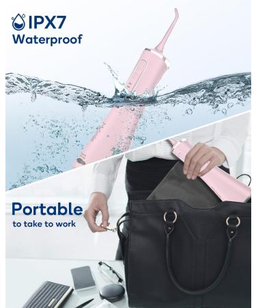 MySmile Wireless Water Tooth Floss 5 Cleaning Modes 8 Jet Tips IPX7 Waterproof USB Rechargeable Dental Picks Pink Travel Bag Included - Buy Online on GoSupps.com