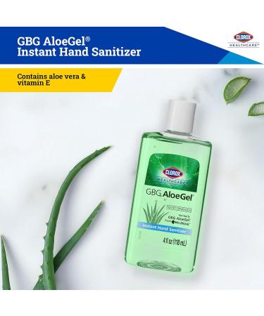 Clorox Healthcare GBG AloeGel Hand Sanitizer Gel 4oz - Bleach Free Mini Travel Size (1 Pack) - Buy Online on GoSupps.com